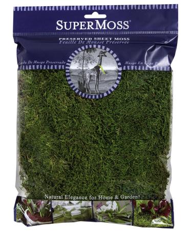 SuperMoss (21512) Preserved Sheet Moss, Fresh Green, 8oz (200 cubic inch)