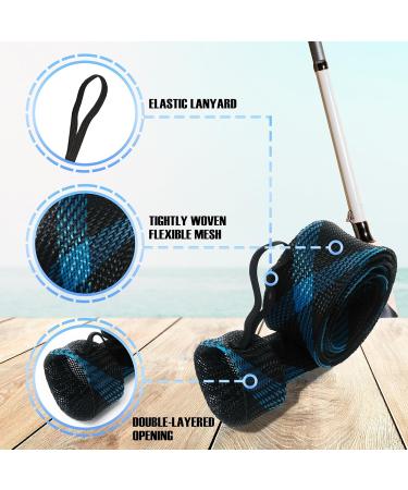 Reaction Tackle Fishing Rod Socks - Ultimate Protection for Baitcasting & Spinning Rods - Fits 7ft & 8ft - 2-Pack XL Black Sleeves - Buy Online on SooperMarket.com