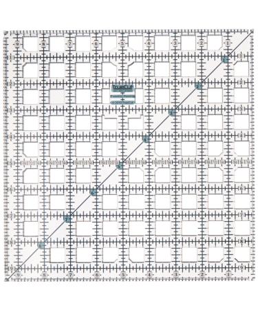 TrueCut  Ruler  for Precise Straight Cuts  Features Built-in Holes  Measures 9.5 x 9.5