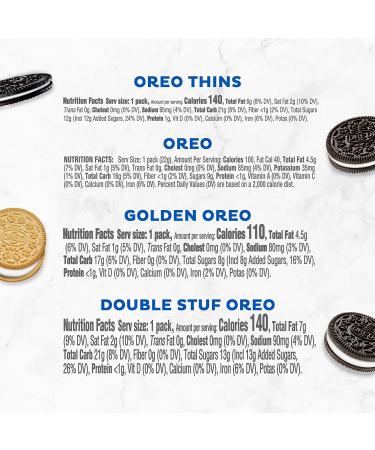 OREO Cookies Variety Pack - Original, Golden, Double Stuf & Thins - 56 Snack Packs - Buy Online on SooperMarket.com