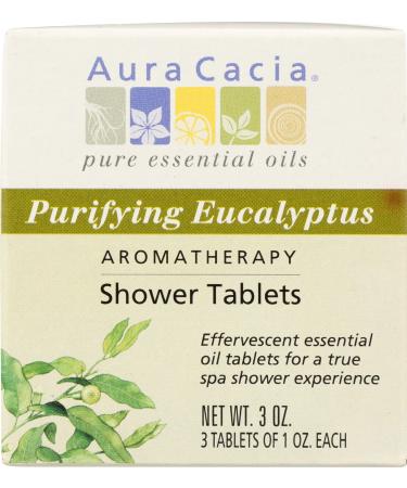 Aura Cacia Shower Tablet Eucalyptus Purifying  3 oz