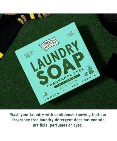 Ingredients Matter Fragrance-Free Laundry Soap Powder - 36 oz | Hypoallergenic, Natural & Eco-Friendly Detergent-Free Formula | Made in USA | 72 Loads Unscented - Buy Online on SooperMarket.com