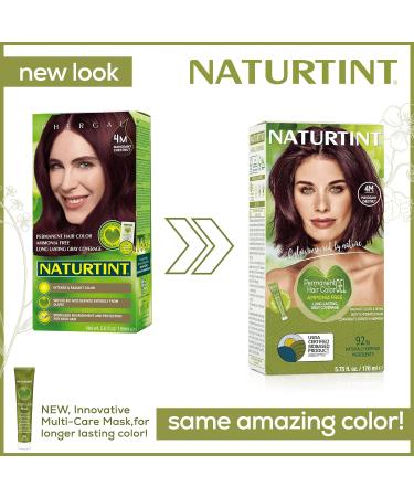 Naturtint Permanent Hair Color 4M Mahogany Chestnut - Pack of 6 | Ammonia-Free, Vegan, Cruelty-Free | Up to 100% Gray Coverage, Long-Lasting Results - Buy Online on SooperMarket.com