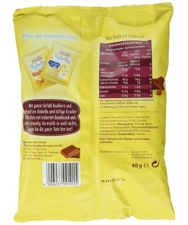 Reis-Fit Risbellis Chocolate Rice Crackers - Pack of 4 (4 x 40g) | Delicious & Gluten-Free Snack for International Shipping - Buy Online on SooperMarket.com
