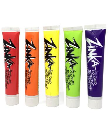 Zinka Zinc Oxide Nosecoat Sunscreen Variety Pack of 5 - Red Orange Yellow Green Purple