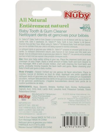 Nuby Citroganix Infant Toothpaste with Silicone Finger Brush Clear - Buy Online on SooperMarket.com