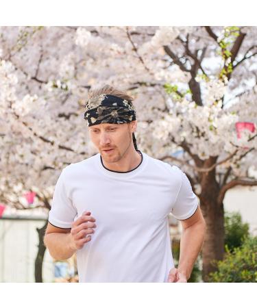 Buy Charm Tie Dye Headband | Bohemian Hippie Elastic Bandana for Men & Women | Retro 60's Psychedelic Flower Pattern - Buy Online on SooperMarket.com