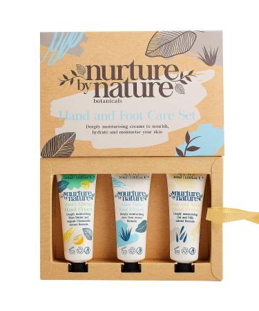 Nurture by Nature Hand & Foot Lotion Care Gift Set | 3 x 1fl oz | Organic Citrus Hand Cream with Shea Butter, Oat Milk & Aloe Vera | Small Mother's Day Gift - Buy Online on SooperMarket.com