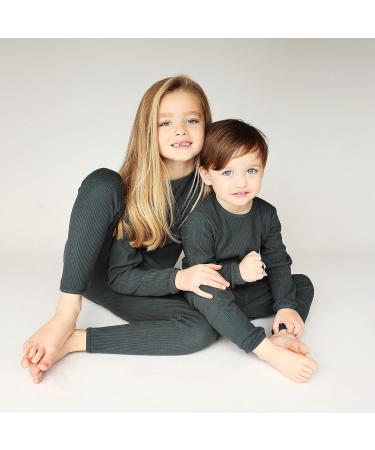 DreamBuy Ribbed Pyjama/Loungewear in 20 Colours | Unisex Baby, Women, Men | 3-6 Months Pine - Buy Online on SooperMarket.com