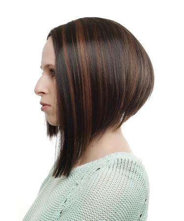 WIG ME UP SA035-2H30 Ladies Wig - Black Red-Brown Streaked Medium Length Straight Hair - International Shipping Available - Buy Online on SooperMarket.com