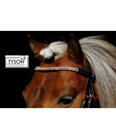 Buy Tysons Breeches Bridle in Rose Gold | Mini Shetty Riding Bridle with Leather Glitter Rhinestones + Reins - International Shipping Available - Buy Online on SooperMarket.com