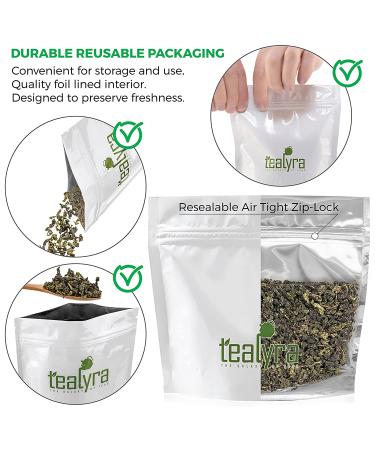 Tealyra Tie Guan Yin Oolong Loose Leaf Tea - Iron Goddess of Mercy - Organically Grown - Healing Properties - Best Chinese Oolong - Fresh Award Winning - Caffeine Medium - 110g - 4 Ounce - Buy Online on SooperMarket.com