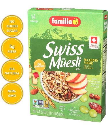 Familia Swiss Muesli Cereal 29oz Box - No Added Sugar (Pack of 1) - Buy Online on SooperMarket.com