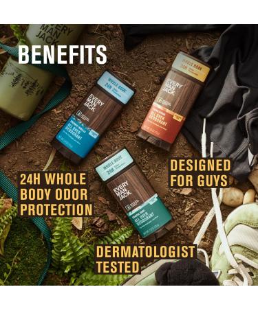 Every Man Jack All Over Deodorant - 24 Hour Whole Body Odor Protection - Aluminum Free - Coastal Surf Scent 2.6 oz (1 Pack) Coastal Surf 2.6 oz (Pack of 1) - Buy Online on SooperMarket.com