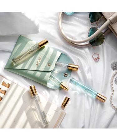 LOVERY Valentines Day Gifts For Her and Him Perfume Set Pack of 5 - Perfume Sampler Sets for Women & Men with Leather Pouch - 10ml Mini Perfume for Travel Gifts Solo Scent & Layering Fragrances Floral - Buy Online on SooperMarket.com
