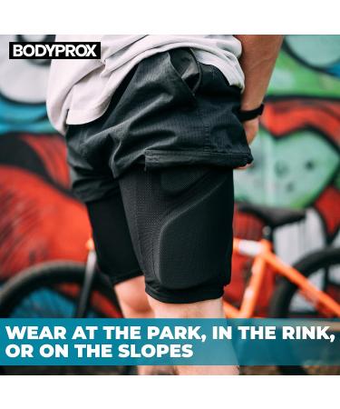 Bodyprox Padded Protective Shorts for Snowboarding Skating & Skiing | 3D Protection for Hips Buttocks & Tailbone - XS Size - Buy Online on SooperMarket.com