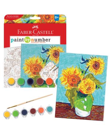 Faber-Castell Paint by Number Museum Series - Paint Your Own Sunflowers by Vincent Van Gogh (Packaging May Vary)