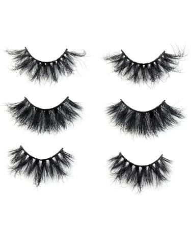 25mm 3D Mink Lashes Full Volume Mink Eyelashes Fluffy Volume Dramatic 25mm Mink Lashes Extension Cruelty-free Siberian Mink Strip Eyelashes (HX-29MIX) HX8259