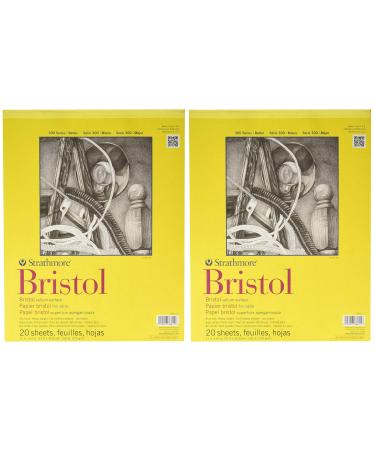2-Pack - Strathmore 300 Series Bristol Vellum Pad 11x14 Tape Bound 20 Sheets per Pack