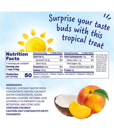 Dole Peaches in Coconut Water Fruit Bowls - Gluten Free Healthy Snack (4 Oz, 24 Count) - Buy Online on SooperMarket.com