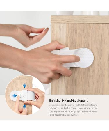 Reer Cabinet & Drawer Lock - 3 Piece Value Pack | Child Safety Expert | White - Shop Internationally - Buy Online on SooperMarket.com