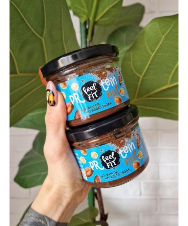 Feel Fit Protein Groove Cocoa Hazelnut Spread - 19% Protein No Added Sugar Palm Oil Free Smooth Consistency (6 x 200g) - Buy Online on SooperMarket.com