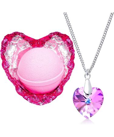 Love Potion Bath Bomb with Crystal Necklace | Extra Large 10 oz | Made in USA - Buy Online on SooperMarket.com