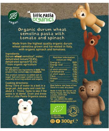 Little Pasta Organics Teddy Shaped Pasta (Pack of 1) - Buy Online on SooperMarket.com