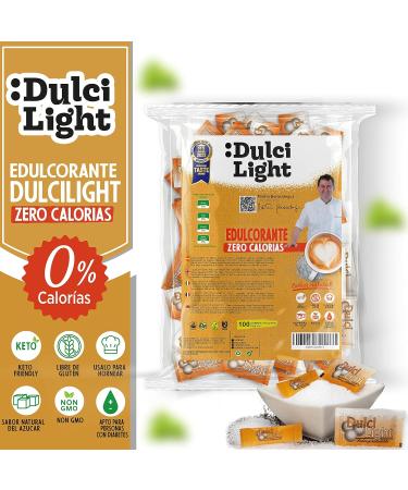 Dulci Light Sucralose Sweetener - 100g Zero Calorie Sweetener 100 Packets | Natural Sugar Substitute for Drinks & Food - Buy Online on SooperMarket.com