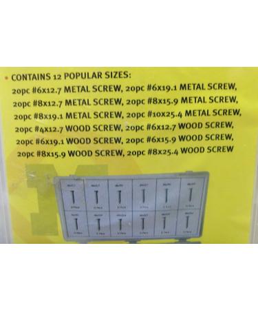 240 PC Piece Wood Screw Assortment Set Carpentry - Buy Online on SooperMarket.com