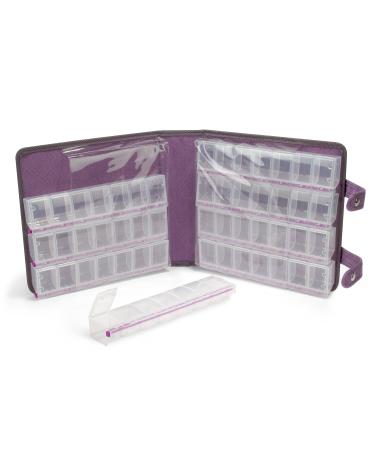 CRAFT MATES Bead Organizer and Plastic Storage Containers for Crafts, Buttons, Pins and More, 56 Locking Compartments, Clear Lids 56 Compartment Case