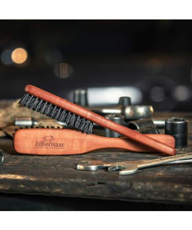 ZilberHaar Long Hair & Beard Brush - Soft 2nd Cut Boar Bristles & Pearwood - Ideal Beard Care for Men - 8.6 Inches - Buy Online on SooperMarket.com
