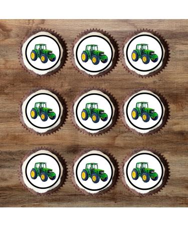 48 Tractor Farmer Edible PREMIUM THICKNESS SWEETENED VANILLA Wafer Rice Paper Mini Cupcake Toppers Cake Pops Cookies - Buy Online on SooperMarket.com