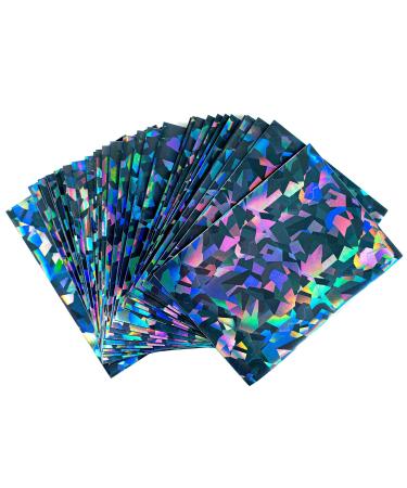 Premium Preferred Protection 100 Black Holographic Card Sleeves Perfect Fit Shiny Trading Card Sleeves Standard Size Pokemon Sleeves | Fits Metazoo, Magic The Gathering, Pokemon, Dragon Ball Super Holographic Perfect Fit Sleeves - Black