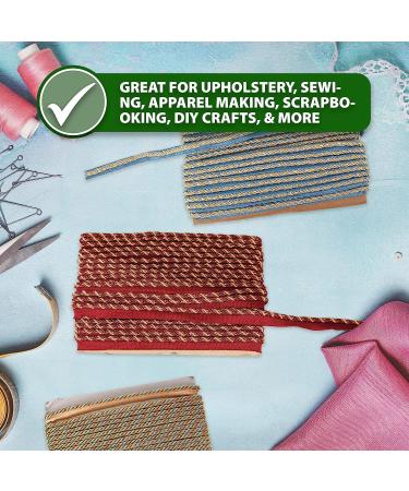 Mandala Crafts Twisted Lip Cord Trim - Navy Blue Sewing Piping for Pillows & Upholstery - Buy Online on SooperMarket.com
