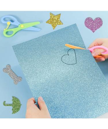 BigOtters Glitter Cardstock Paper - 40 Sheets Premium Craft Cardstock with Scissors - 20 Colors 250GSM - Ideal for Gift Wrapping, Scrapbooking, and Party Decor - Buy Online on SooperMarket.com
