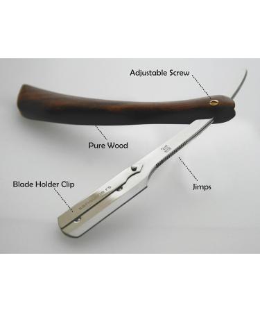 Pure Wood Straight Razor | Premium Beard & Mustache Razor | Eco-Friendly Grooming Essentials - Buy Online on SooperMarket.com