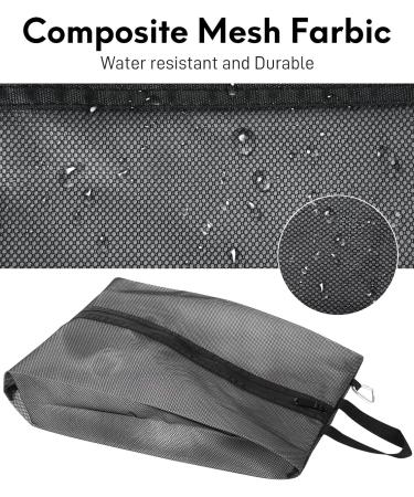 Quatish Shoe Bags for Travel - Waterproof Sneaker Bags (2 Pack) - XX-Large - Ideal for Golf Shoes - Men and Women - Zippered Dust Bags - Buy Online on SooperMarket.com