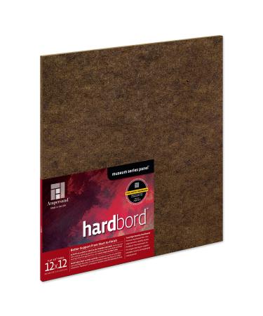 Ampersand Art Supply Hardboard Wood Painting Panel: Museum Series Hardbord  1/8 Inch Depth  12x12 12x12 1/8 Inch Flat Profile