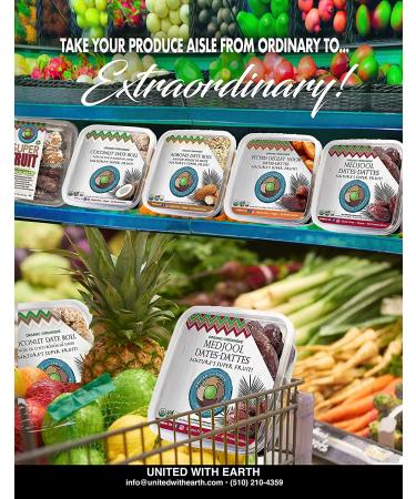 United With Earth Organic Coconut Date Rolls - 12oz (4-pack) | Non-GMO, Gluten-Free, Vegan, Paleo, Certified Organic - Buy Online on SooperMarket.com