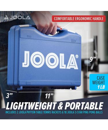 JOOLA Tour Carrying Case with Ping Pong Paddle, 18 Competition Balls, and Room for 2 Rackets - Durable High Density EVA Foam Lining - Table Tennis Storage Solution - Buy Online on SooperMarket.com