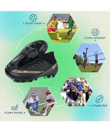 GRESKY Soccer Cleats AG/FG Outdoor Shoes - Black - Size 8 Women/6.5 Men - Buy Online on SooperMarket.com