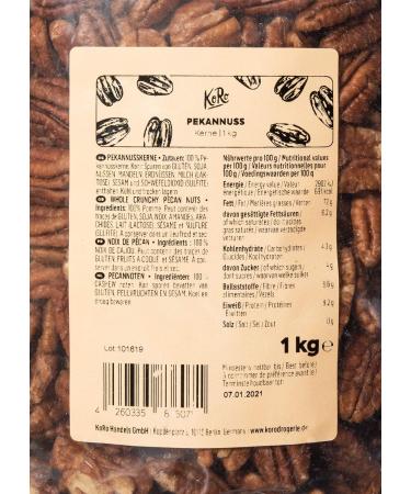 KoRo Pecan Nuts 1kg - Natural Pecans Value Pack for Healthy Snacking | Buy Internationally - Buy Online on SooperMarket.com