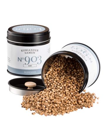 Organic coriander seeds N 903 - whole hearty nutty & fruity in an elegant spice jar with double aroma lid content: 40g