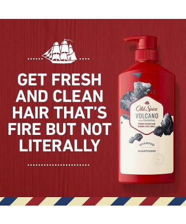 Old Spice Charcoal Shampoo for Men Twin Pack 21.9 Fl Oz - Volcano Scent || New Version || Pack of 2 - Buy Online on SooperMarket.com