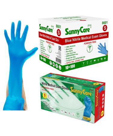 1000/case 8601 SunnyCare 5.0 mil Nitrile Exam Gloves Chemo-Rated (Non Vinyl Latex) Size: Small