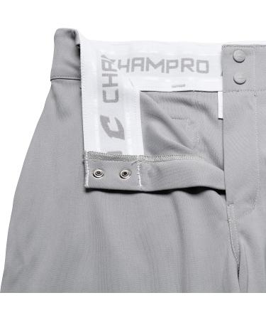 CHAMPRO Open-Bottom Baseball Pant - Loose-Fit, Adjustable Inseam, Reinforced Sliding Areas - Large, Grey - Buy Online on SooperMarket.com