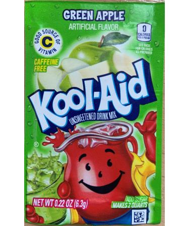 Kool Aid Green Apple Unsweetened Drink Mix 6.3g | Pack Of 6 Satchets