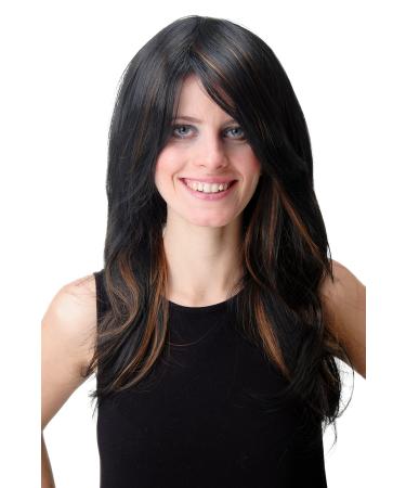 WIG ME UP - ZL172-2H30 wig ladies wig long straight voluminous dark brown rust brown brown streaked