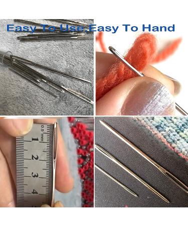 Large-Eye Blunt Needles - Stainless Steel Yarn Knitting Sewing Crafting Weaving Needles (9 Pieces) - Buy Online on SooperMarket.com